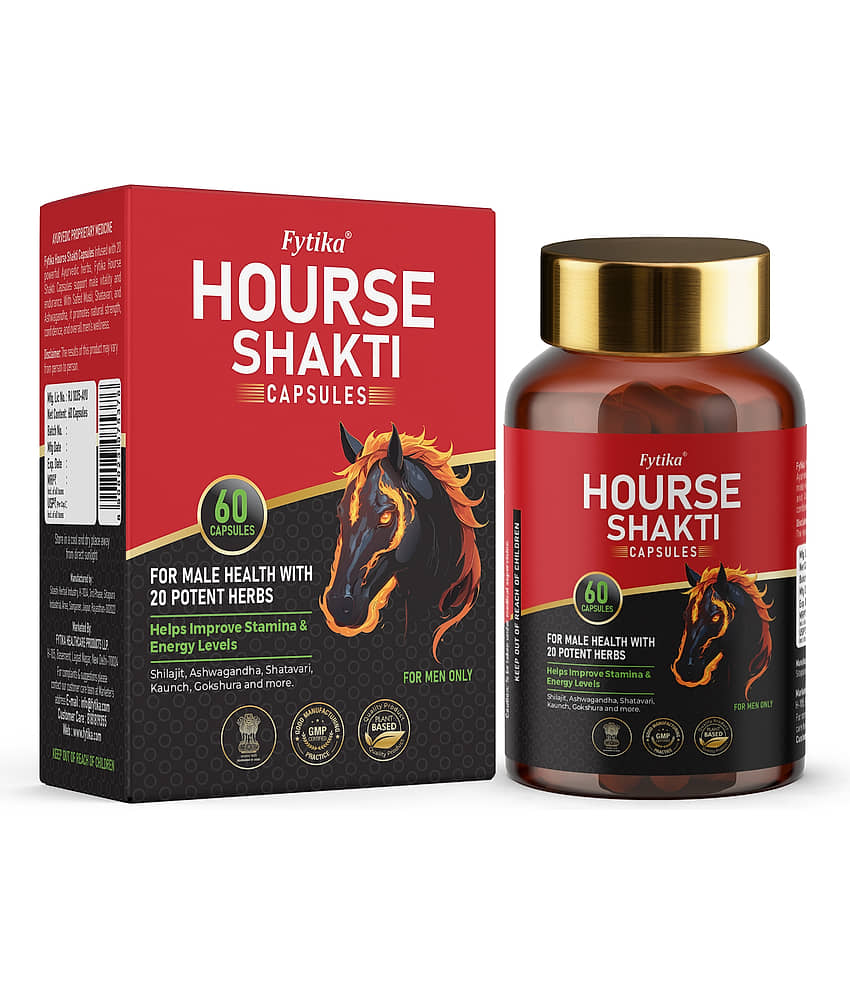 Fytika Hourse Shakti Capsules – 20 Potent Herbs for Stamina, Strength & Male Wellness (60 Capsules)