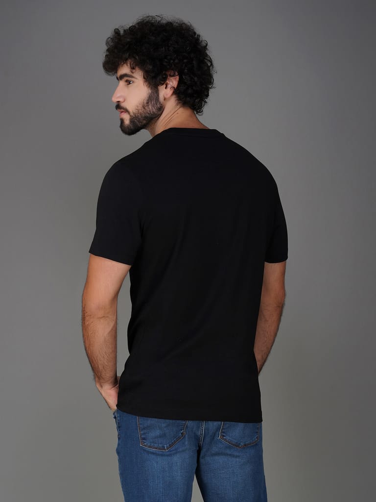 Men’s Branded Pure Cotton Tee Black view 2