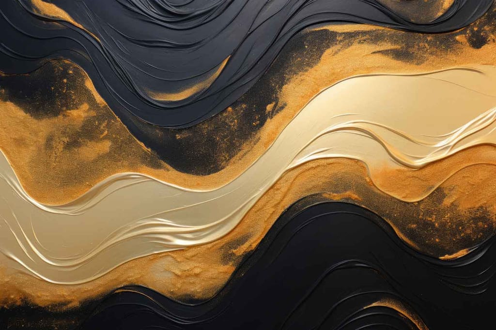 ABSTRACT WAVE TEXTURED PRINTS 24in X 16in WITH BLACK FRAME view 2