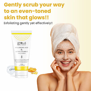 (Combo of 2) Globus Naturals Niacinamide Face Wash (50g) + Hyaluronic Acid Vitamin C Anti-Ageing Face Scrub (100g) view 2