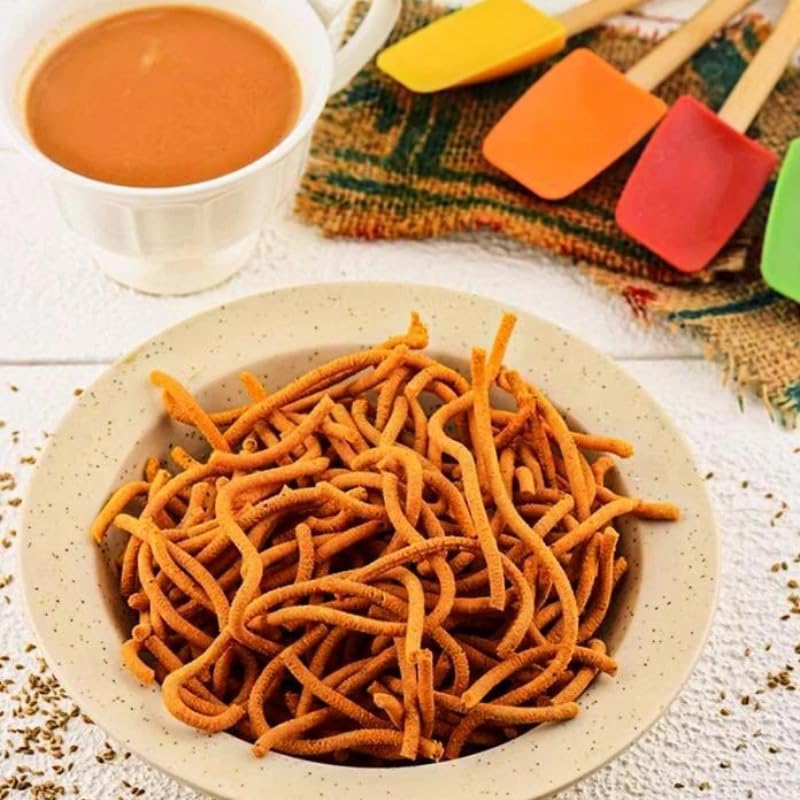 CRUNCHIZZ KARA SEVA I Spicy, Crunchy, Authentic Sev I No Artificial Additives I Perfect Tea-Time Bites I Pack of One (200 Grams) view 2