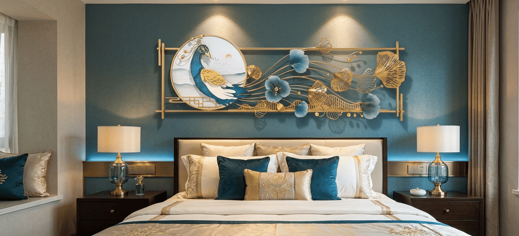 Luxury Peacock Wall Hanging Decor – Modern Artistic Wall Piece