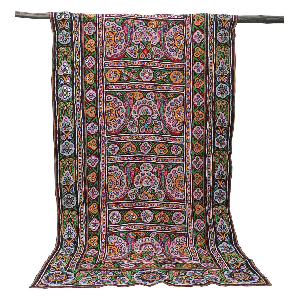 Garvi Gurjari (A Gujarat Govt Enterprise Multicolor Hand Embroidered Wall Hanging With Mirror Work(GGCEWH42) view 2