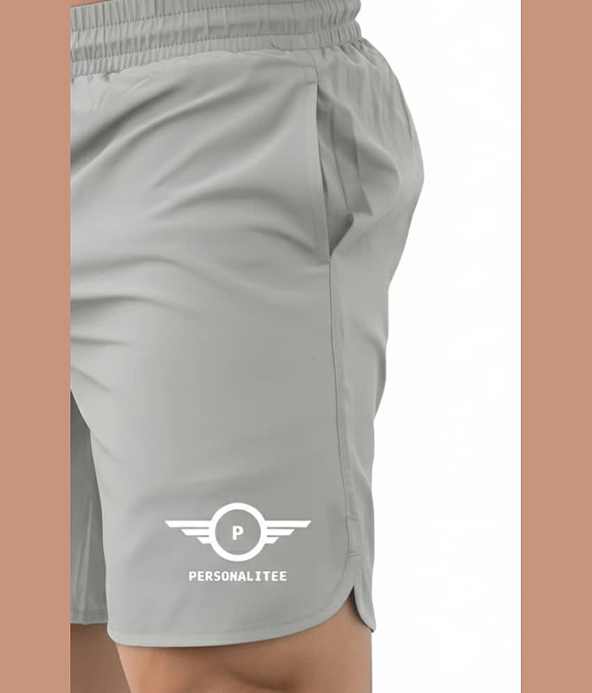 PERSONALITEE Blue Polyester Lycra Men's Gym Shorts ( Pack of 1 ) view 2