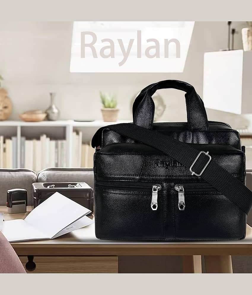 Raylan Black Solid Messenger Bag