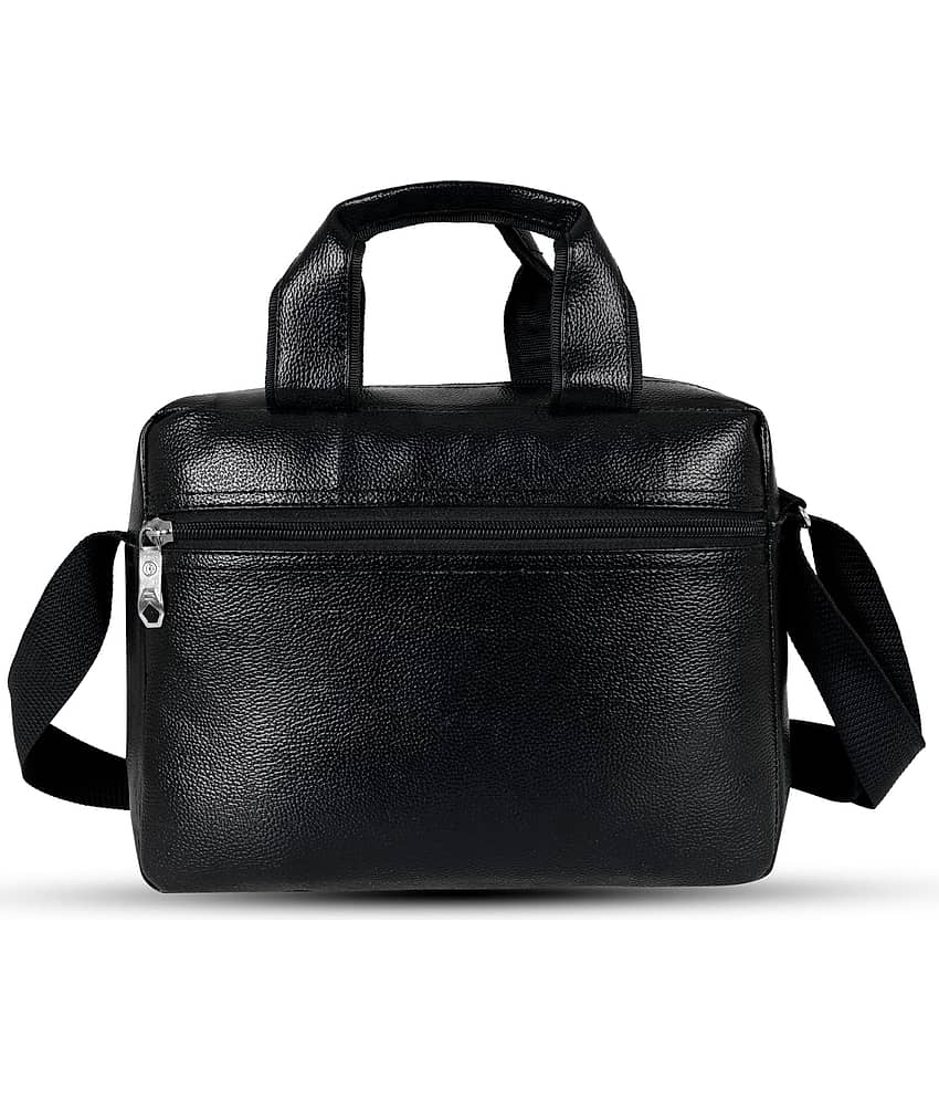 Raylan Black Solid Messenger Bag view 2
