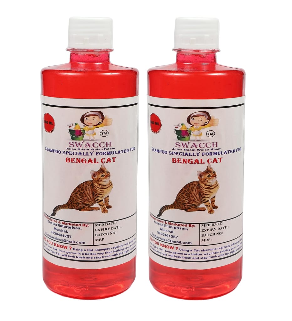 SWACCH Shampoo Specially FORMULATED for Bengal Cat (500ML) (Pack of 2) Strawberry view 2