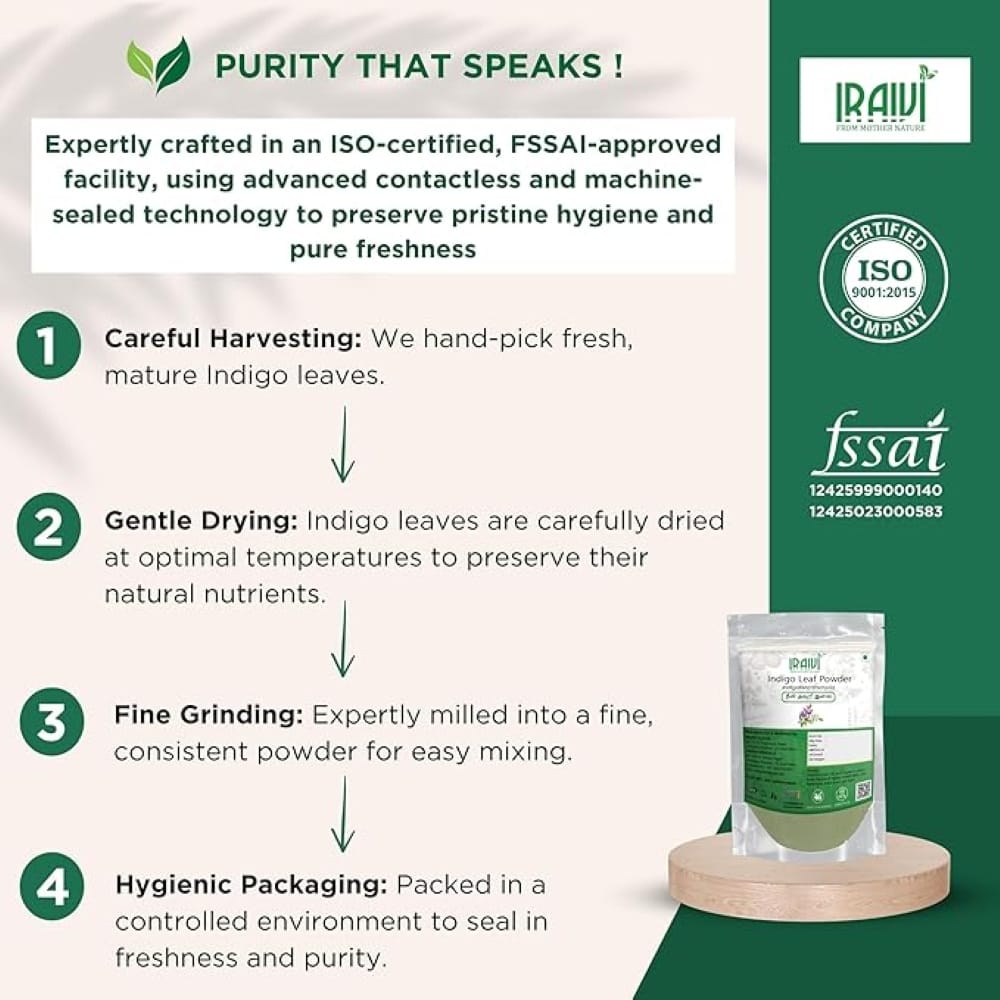 IRAIVI Indigo Leaf Powder Neeli (Avuri)-100Gram | Pure & Natural view 2