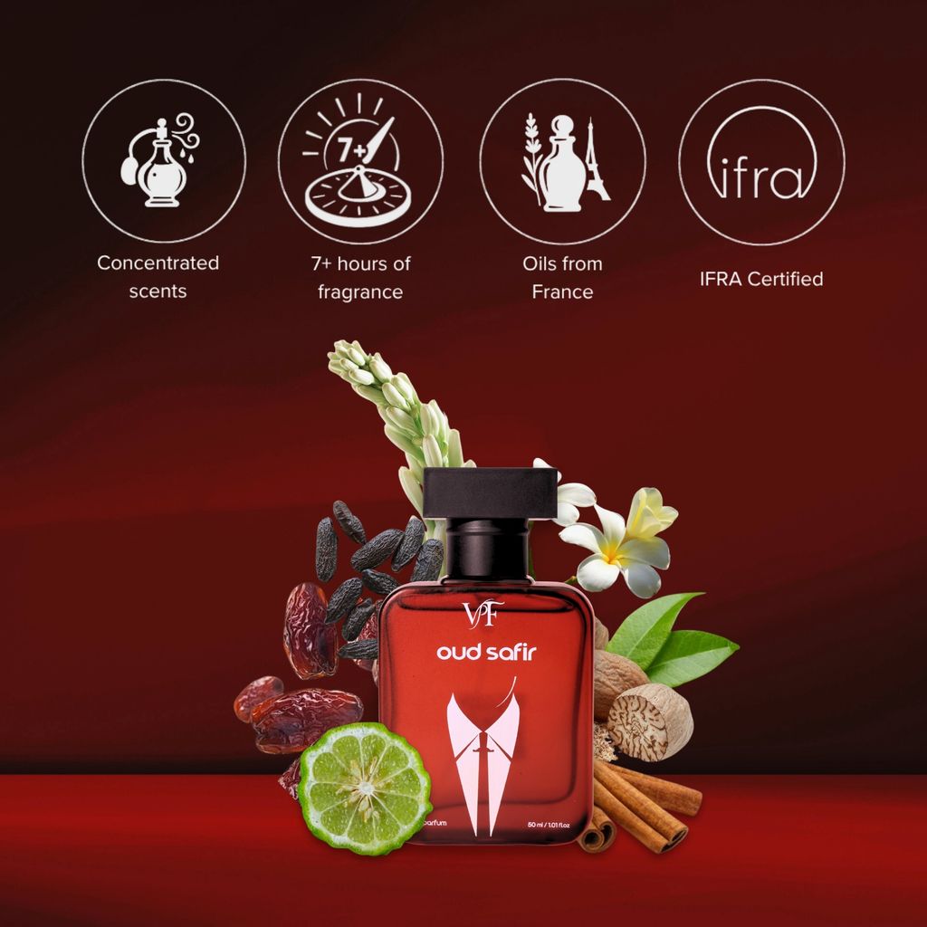 VPF Luxury Perfume for Men 2x50ml, Long Lasting Fragrance, Fresh & Oud Scents (Pack of 2, 50 ML Each) view 2