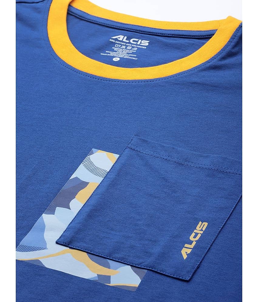 Alcis - Blue Polyester Slim Fit Men's Sports T-Shirt ( Pack of 1 ) view 2