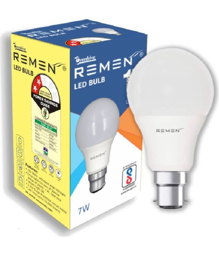Remen Led Lites - 7W Cool Day Light LED Bulb ( Pack of 5 ) view 2