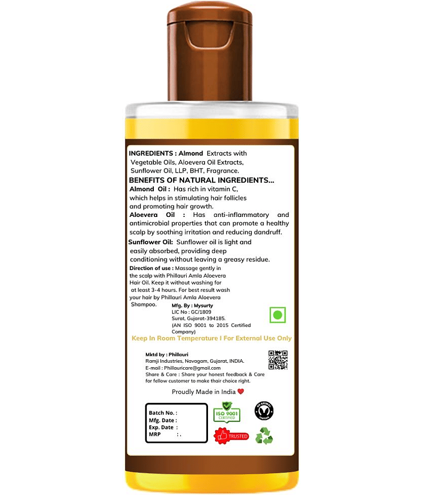 Phillauri Hair Growth Almond Oil 300 ml ( Pack of 3 ) view 2