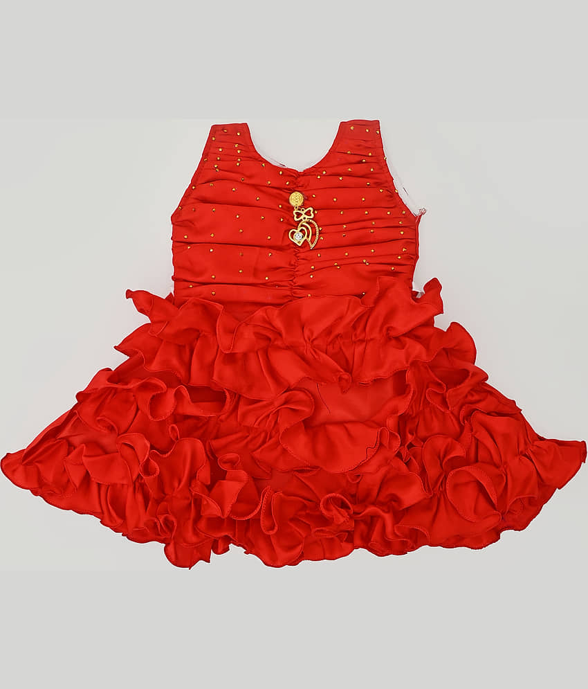 IMON BASID Pack of 1 Baby Girls Silk Blend Frock ( Cream )