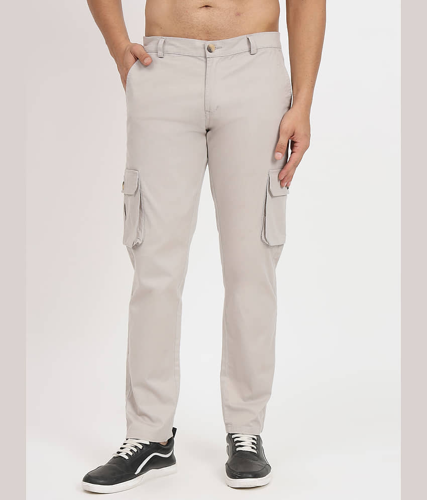 RAGZO Regular Flat Men's Cargos - Light Grey ( Pack of 1 ) view 2