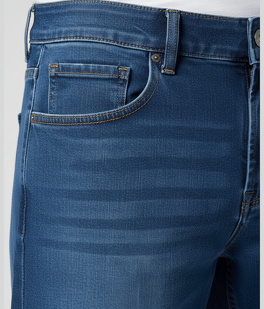 plounge Blue Denim Men's Shorts ( Pack of 1 ) view 2