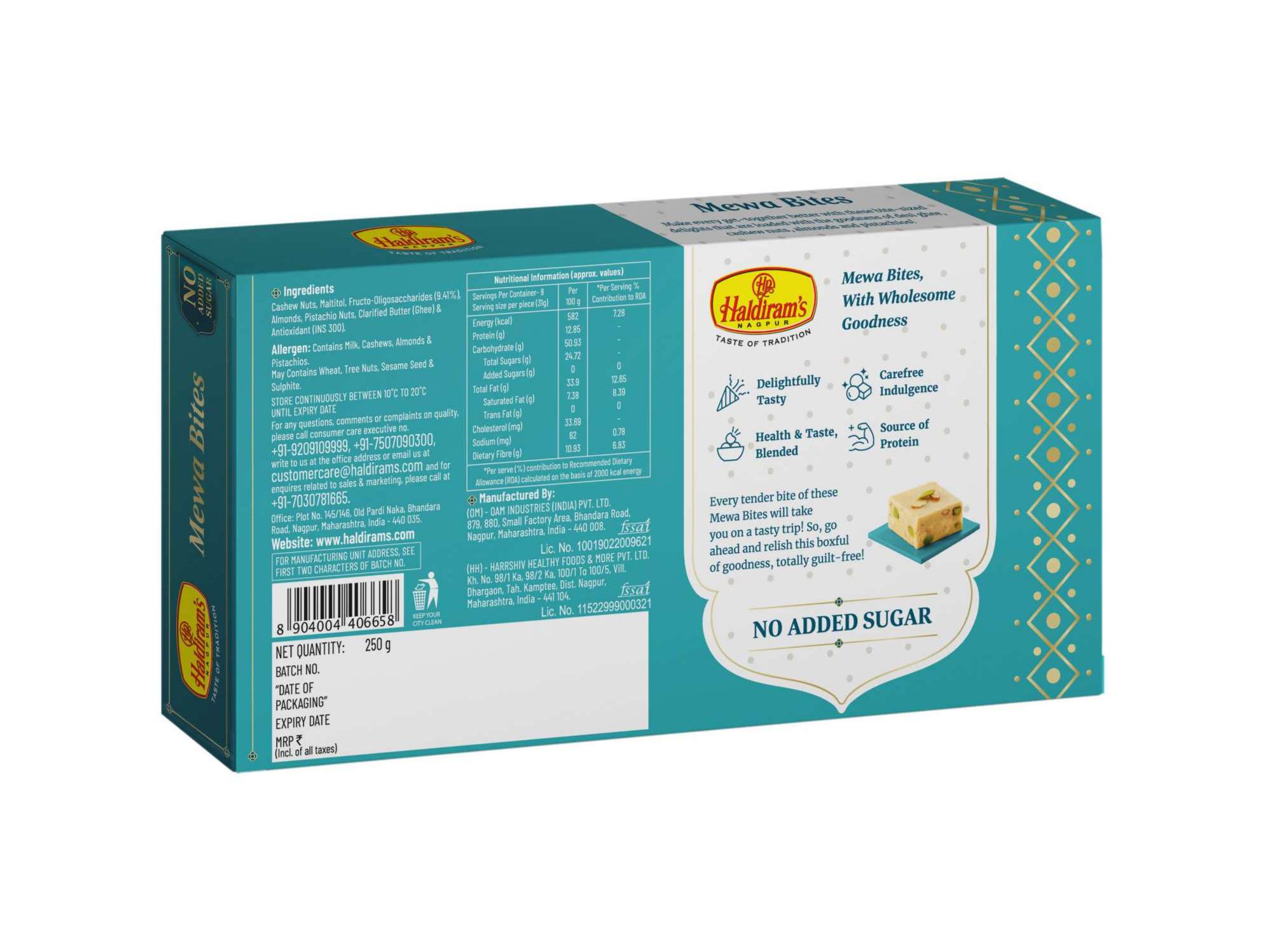 Haldiram's Mewa Bites (No Added Sugar) Sugar Free - 250 Gm - Pack of 2 view 2