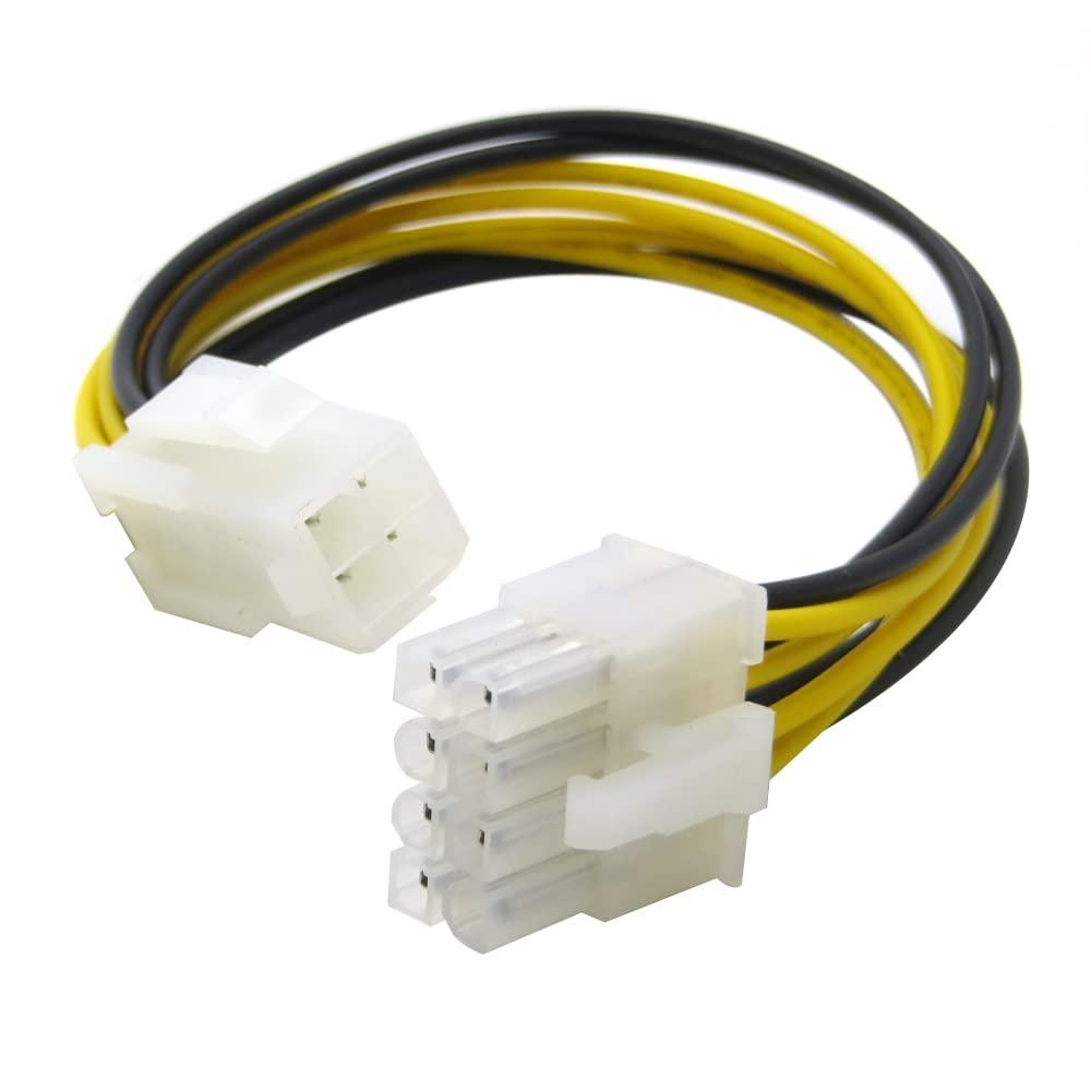 ATX 4-Pin Female to 8-Pin Male EPS 12V PSU Cable CPU Power Adapter Cable view 2