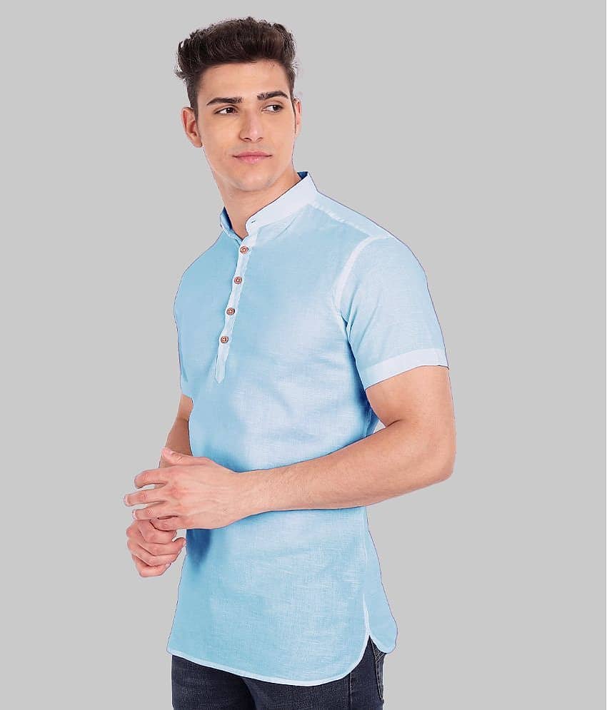 Vida Loca - Peach Cotton Slim Fit Men's Casual Shirt ( Pack of 1 ) view 2
