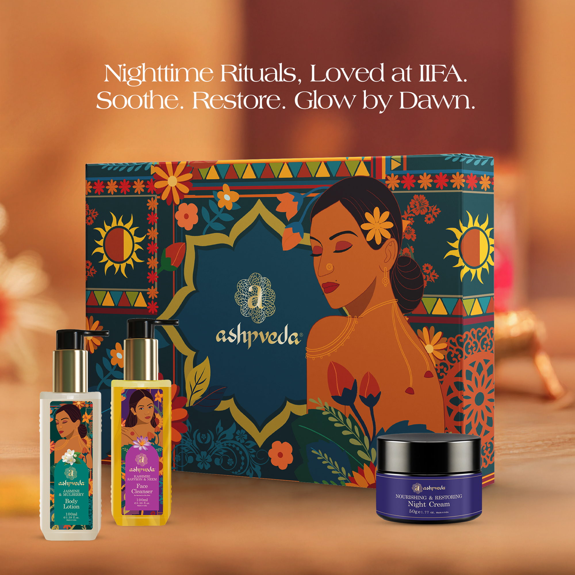 Ashpveda Nourishing Night IIFA Gift Box Skincare Combo view 2