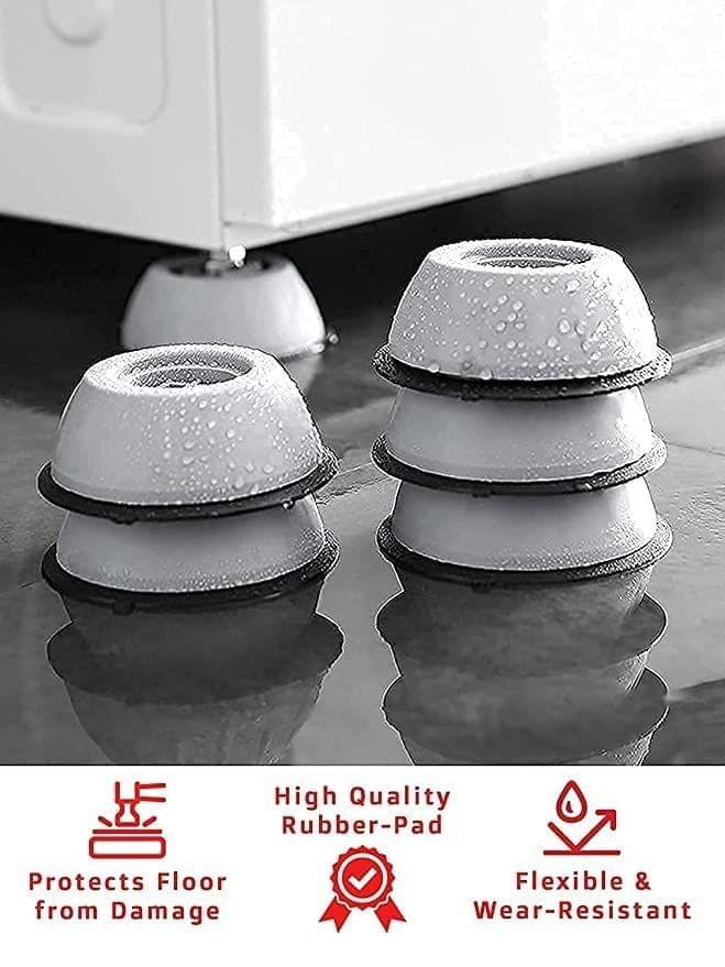 Store4Hope Washer Dryer Anti Vibration Pads with Suction Cup Feet, Fridge Washing Machine Leveling Feet Anti Walk Pads Shock Absorber Furniture Lifting Base(4 Piece). view 2