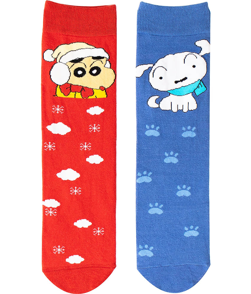 Thela Gaadi Cotton Men's Printed Multicolor Full Length Socks ( Pack of 2 ) view 2