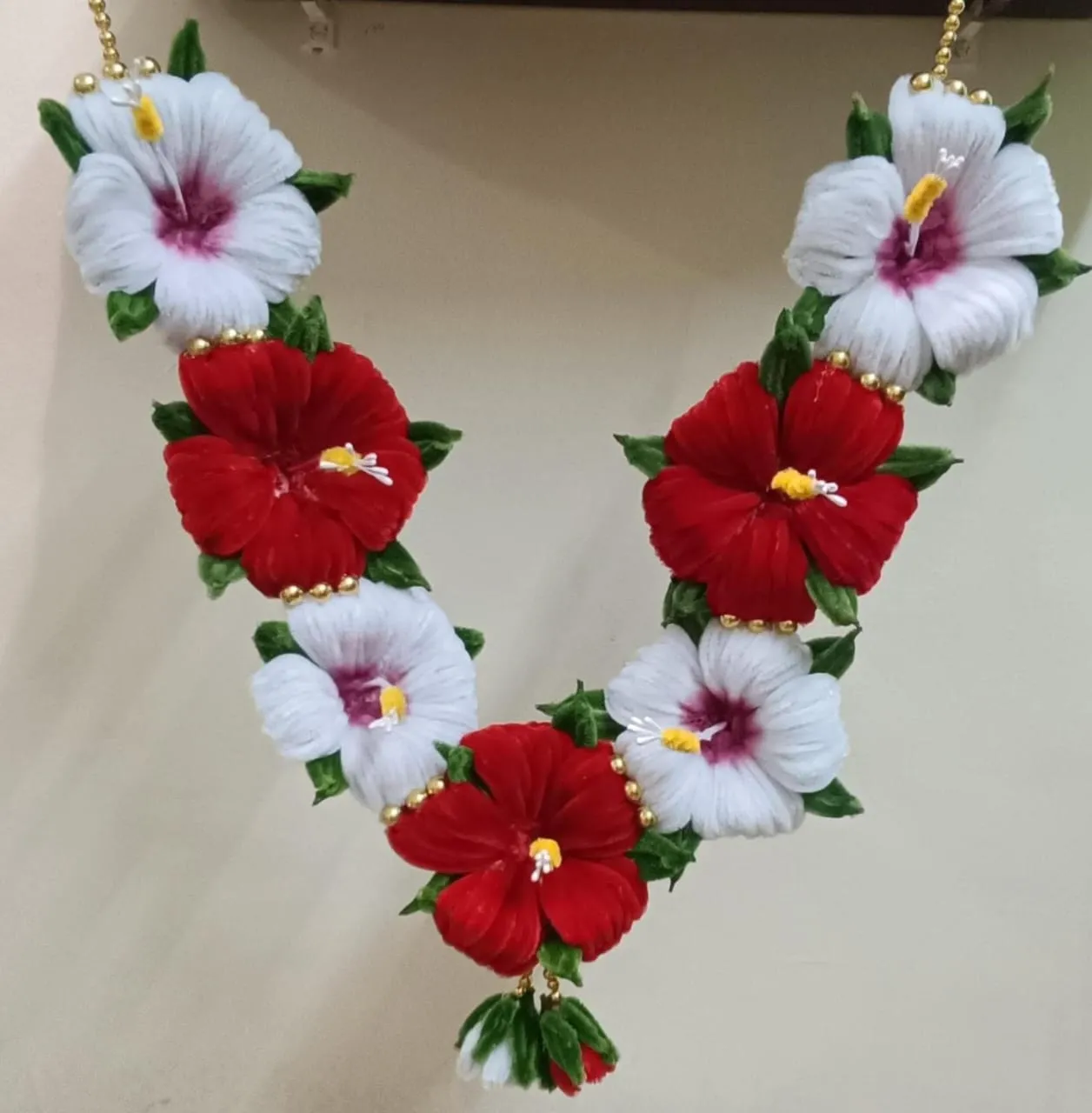 Handmade Crochet Hibiscus Necklace