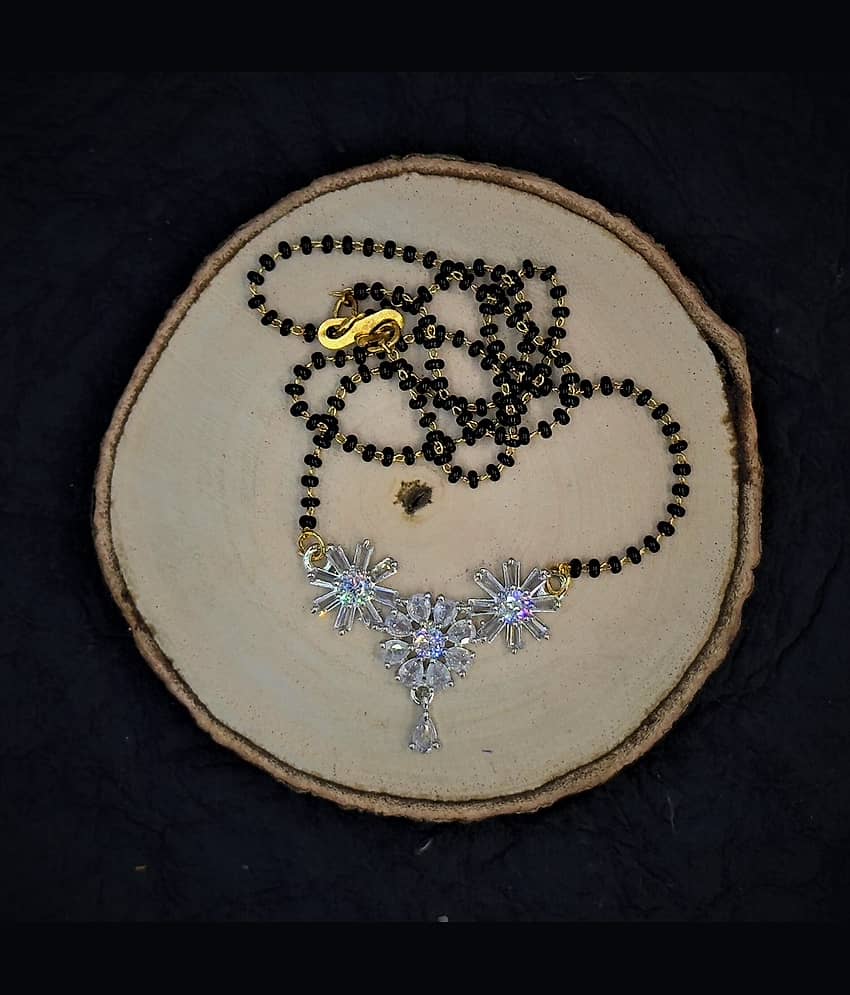 AKLINA White Mangalsutra Set ( Pack of 2 ) view 2