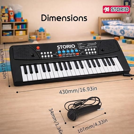 Storio Kids Piano Keyboard with Mic I Electronic Musical Toy for Boys & Girls Age 2-5 view 2