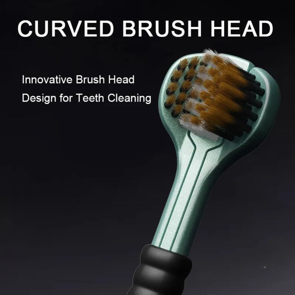 3 Sided Toothbrush, Soft Bristle Toothbrush (2 Pc Set) view 2
