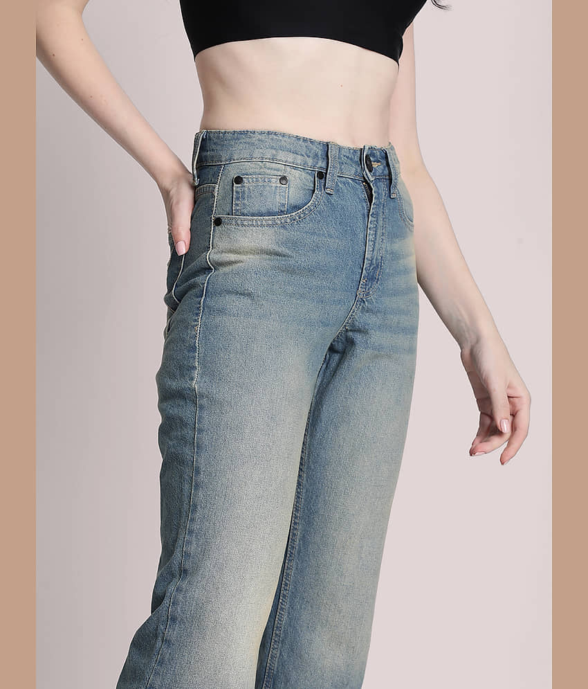 Bene Kleed - Blue Cotton Bootcut Women's Jeans ( Pack of 1 ) view 2