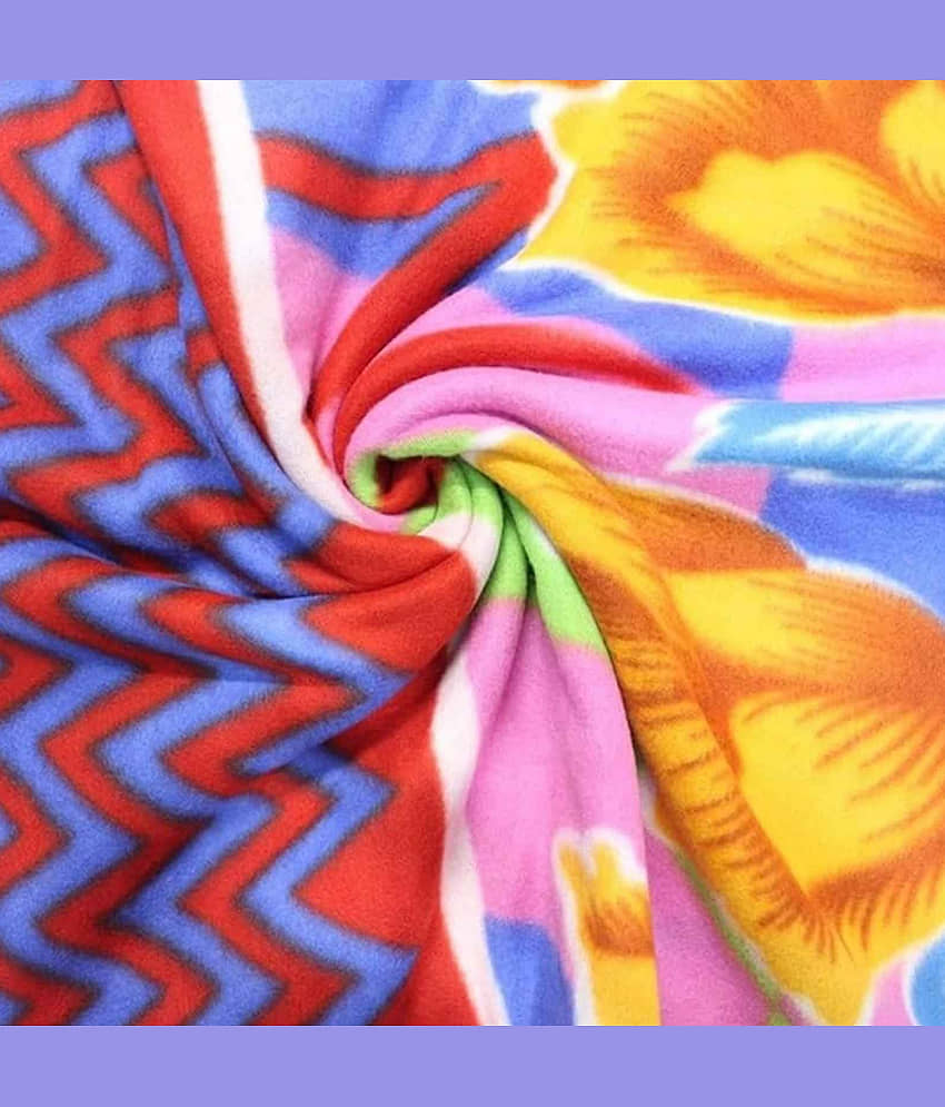 Wholesale india Fleece Floral Single Bed Blanket ( 220 cm x 150 cm ) - Assorted ( Pack of 1 ) view 2