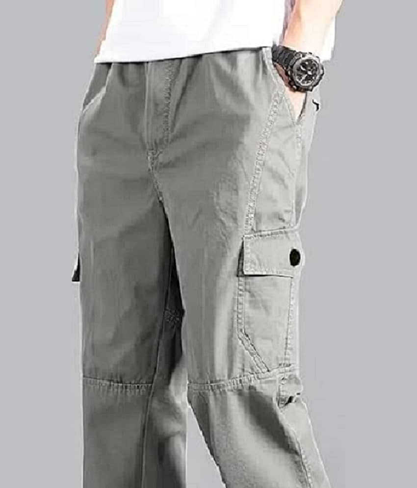 DWIDEN Loose Men's Cargos - Light Grey ( Pack of 1 ) view 2