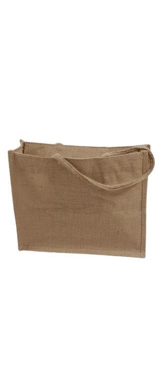 Colorful Jute Tote Bag with Zippered Compartment view 2