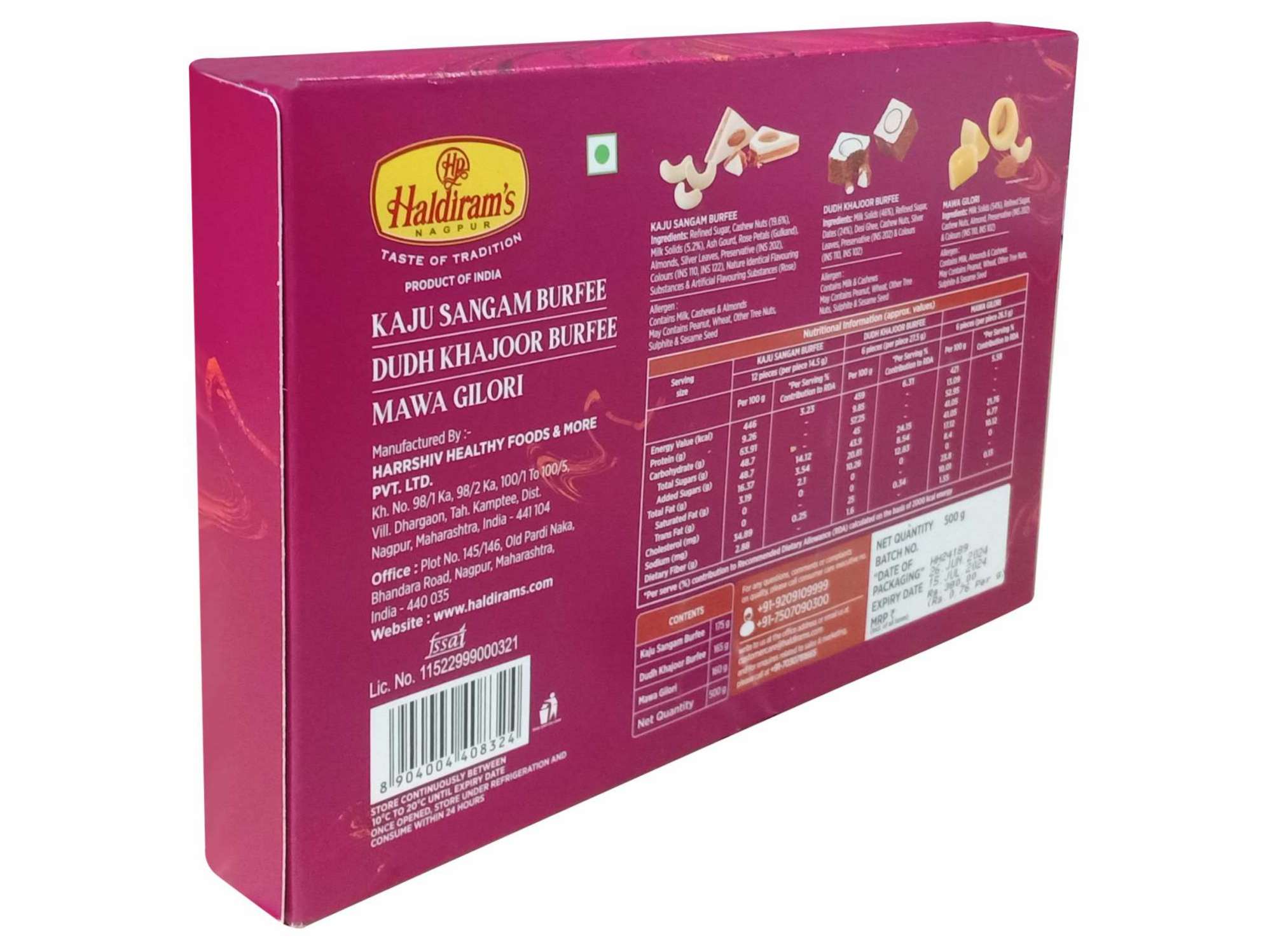 Haldiram's Flavourful Fusions (Milk) Packed Sweets - 500 Gm - Pack of 2 view 2