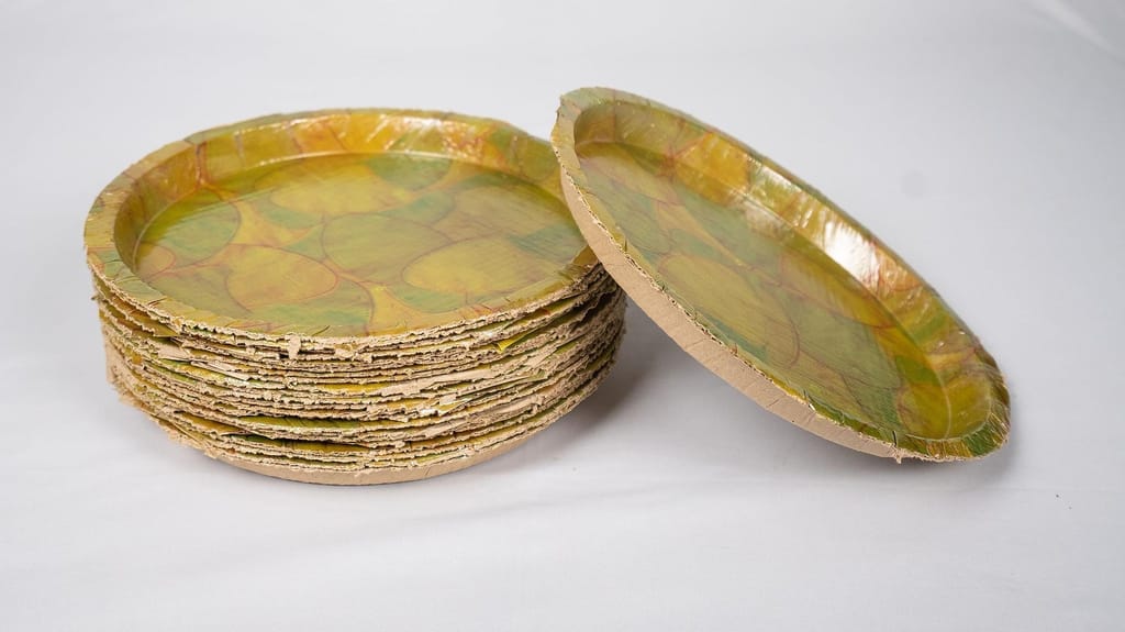 100 Paper Plates set Multicolor view 2