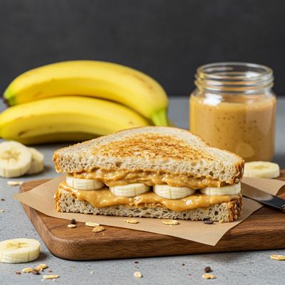 Banana Peanut Butter Sandwich