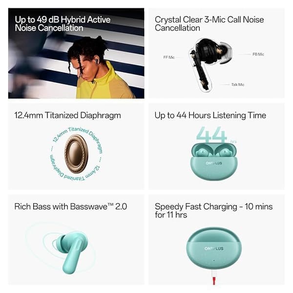 OnePlus Nord Buds 3 Pro Truly Wireless Bluetooth Earbuds view 2