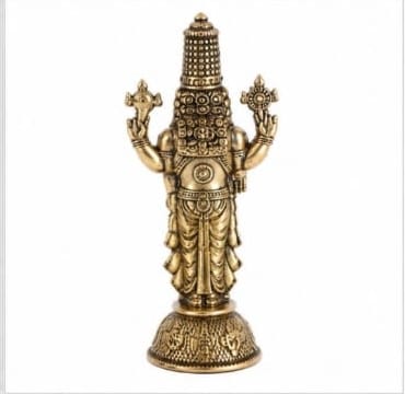 Lord Tirupati Balaji Brass Statue view 2