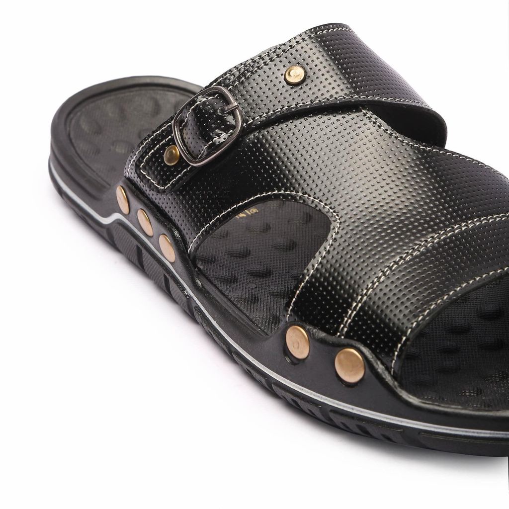 FEATHER LEATHER Men's Comfortable & Fashionable Sandals & Slippers | Casual Lightweight Slipper/Flip-Flop for Men | Indoor/Outdoor/Chappal view 2
