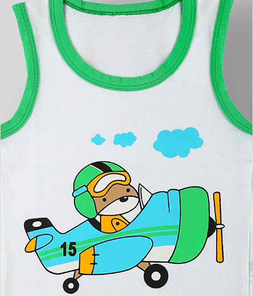 CATCUB Pack of 1 Boys Cotton Blend T-Shirt & Shorts Set ( Green ) view 2