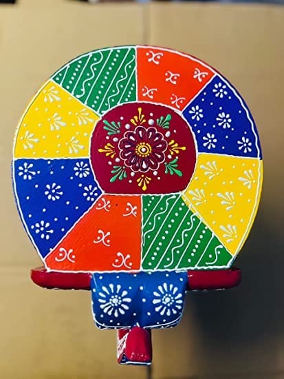 SHAMBHU HANDICRAFTS Wooden Decorative Rajastani Hand Painted Elephant Stool | Rajasthani Home Decor Handicrafts | Home Decorative Items in Living Room, Bedroom | Showpiece Gifts view 2