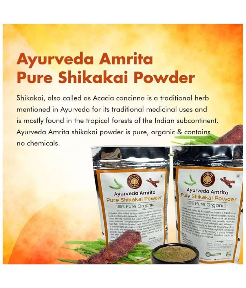 Ayurveda Amrita Organic Shikakai Powder Hair Scalp Treatment 100 g view 2