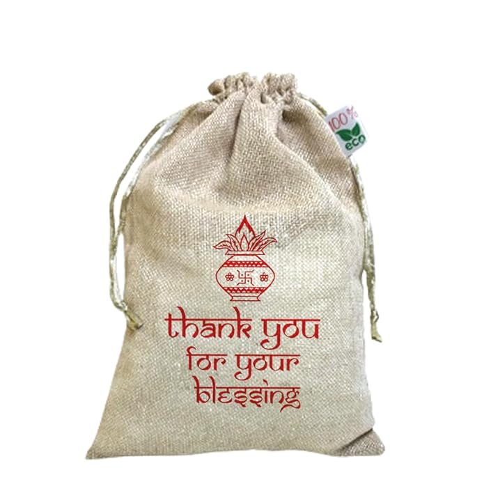 IVARIAN - Jute Potli Bag, Occasion Gifting Bag, Return Gifting Bag..
