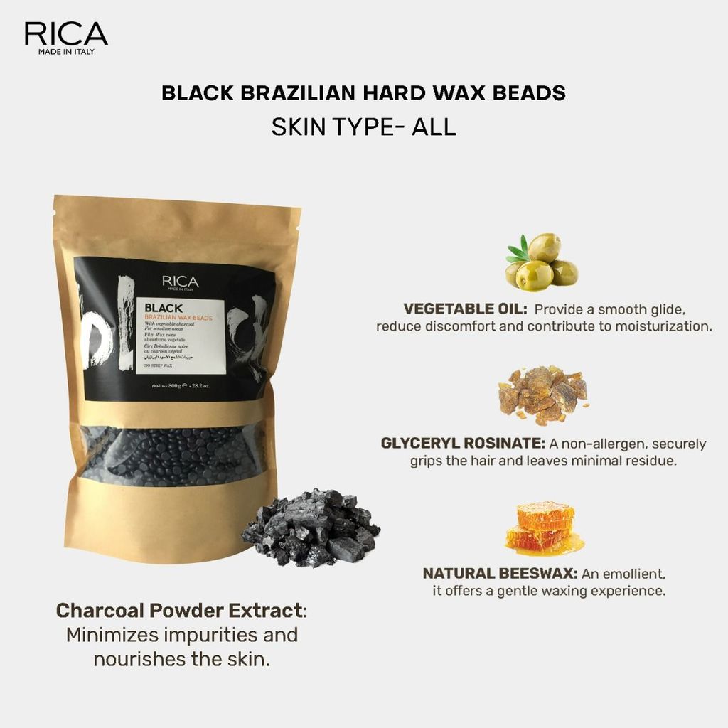 Rica Black Brazilian Wax Beads (800g) view 2