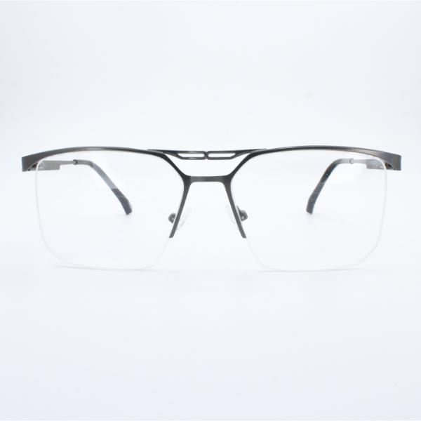 Lensoz Elite X Luxe Half Rim Rectangle Z - Medium - Gunmetal view 2