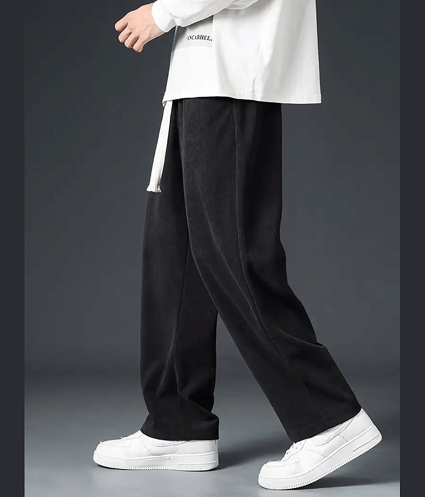 Deslizar Black Polyester Men's Trackpants ( Pack of 1 ) view 2
