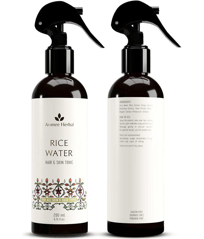 Avimee Herbal Rice Water Spray For Stronger, Shinier Hair & Reduced Hair Fall 200ml, (Pack of 1) view 2