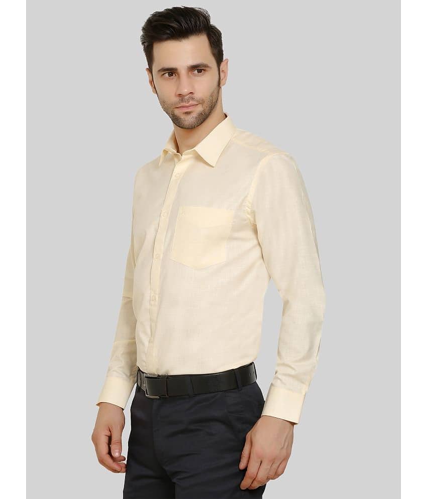 Comey Cotton Blend Regular Fit Full Sleeves Men's Formal Shirt - Brown ( Pack of 1 ) view 2