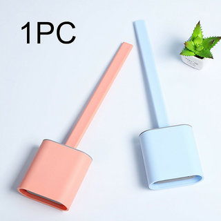 H'ENT Home TPR Toilet Brush with Holder Creative Deep Cleaning Brush Flexible Bristles view 2