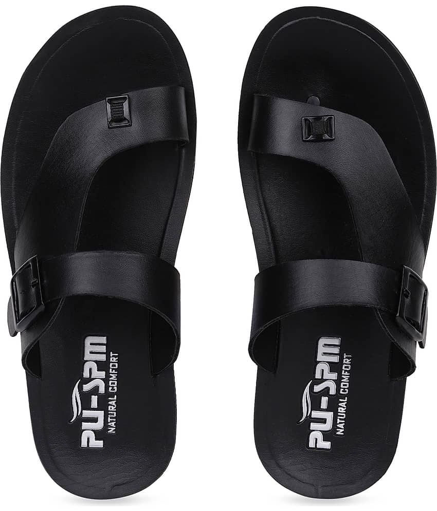 PU-SPM Black Men's Daily Slipper